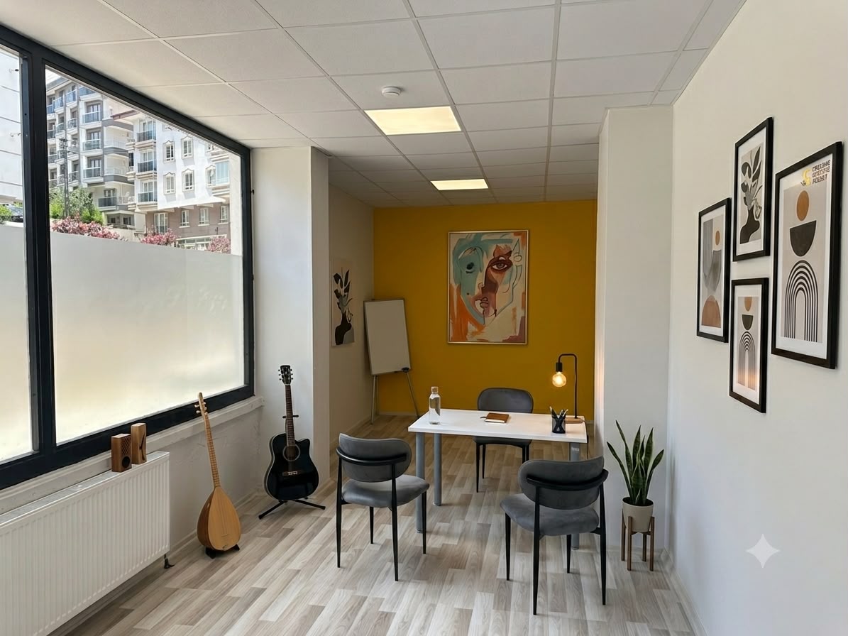 Bağlama ve gitar dersleri için stüdyo