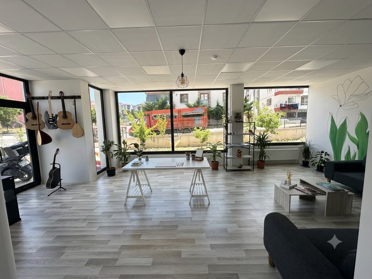 Resona Sanat karşılama ve bekleme alanı